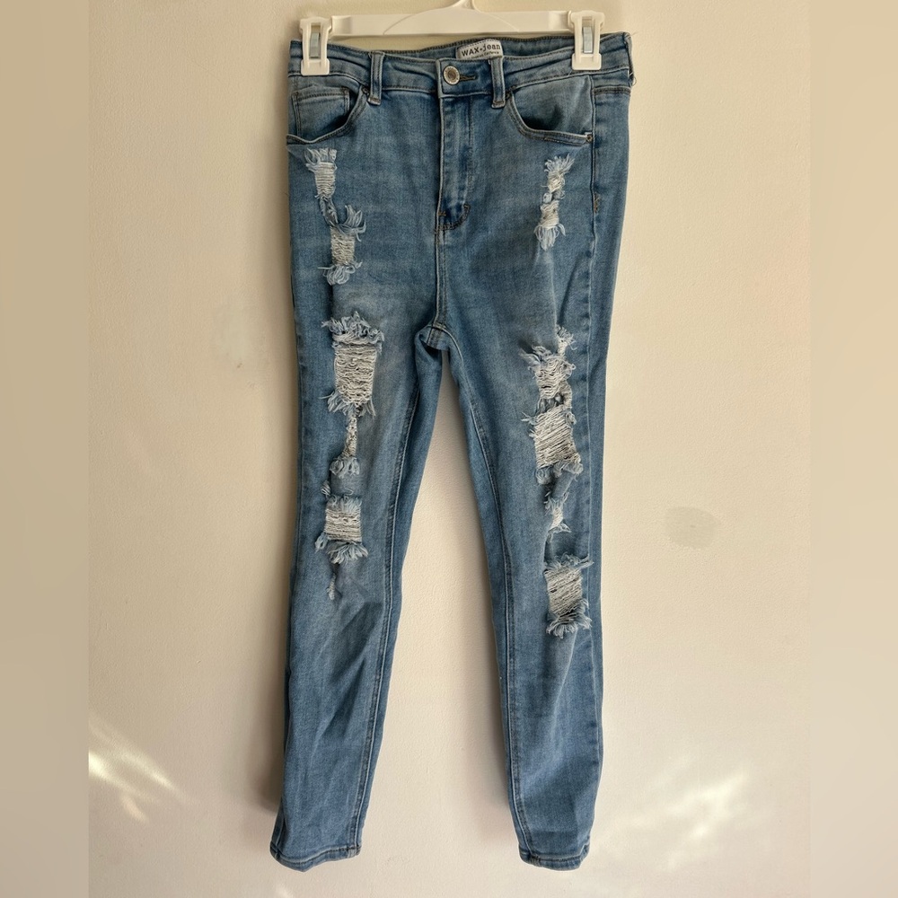 Wax Jeans Los Angeles Distressed ripped Skinny Jeans